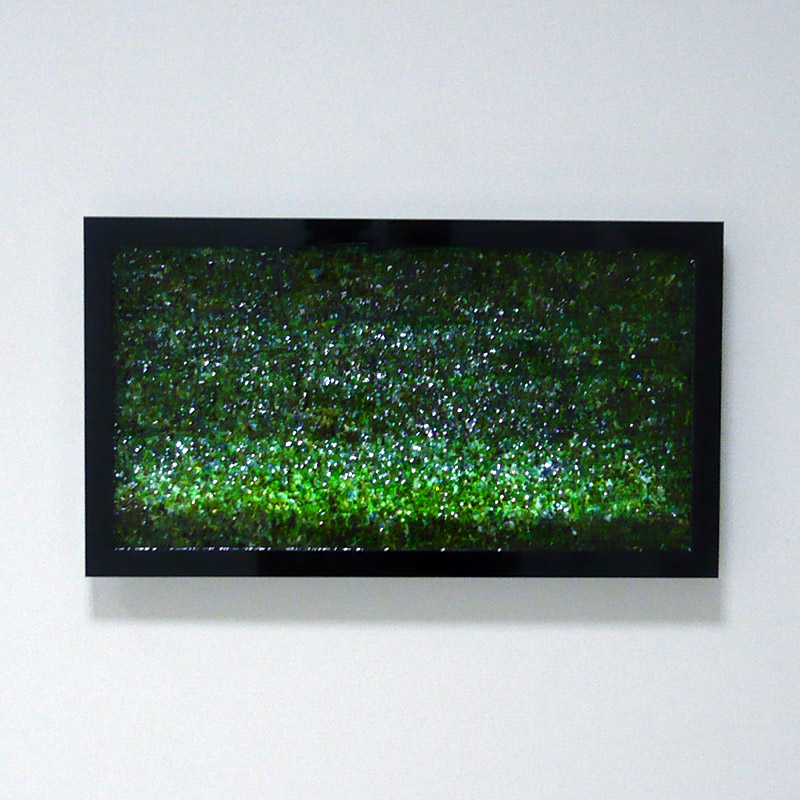 Photo of a fake LCD TV hung on a wall